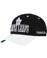 Mitchell & Ness Men's Black/White Toronto Maple Leaf's Backside Script Two-Tone Pro Crown Adjustable Hat