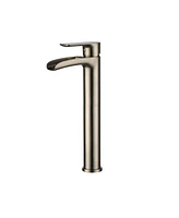 Wide Waterfall Spout Single Hole Bathroom Faucet - Corrosion Resistant, Handle Design, and Solid Brass Construction for Precise Water Control