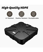 33inch Umbrella Base with Wheels Fillable Umbrella Base 220 lbs306 lbs Water & Sand Filled Weighted Base Patio Umbrella Base for Cross/Rotation Base