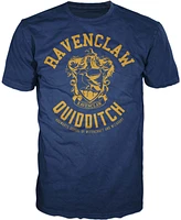 Harry Potter Men's Ravenclaw House Crest Quidditch Navy Graphic Tee Shirt- 3XL