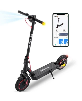 EV10K Pro Portable Electric Scooter with Dual Shock Absorbers | 22 Miles of Range | 19 Mph Top Speed | 500W Motor | 10 Inch Honeycomb Tires | Dual Bra