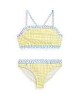 Polo Ralph Lauren Toddler and Little Girls Gingham Ruffled Two-Piece Swimsuit