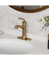 Premium Single Hole Bathroom Faucet with Pop-Up Drain