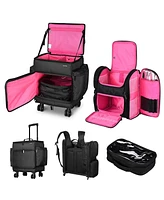 Byootique Rolling Hairdresser Organizer Case w/ Hair Tools Travel Bag Backpack