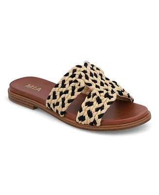 Mia Women's Poet Round Toe Flat Sandals