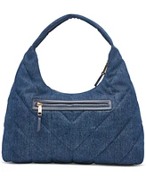 Karl Lagerfeld Paris Voyage Quilted Denim Hobo Bag