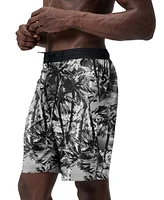Speedo Men's Hawaiian Sky Bondi Basin Palm Print Drawstring 9" Boardshorts