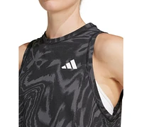 adidas Women's Printed Climacool Cropped Tank Top