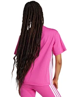 adidas Women's Cotton Essentials 3-Stripe T-Shirt