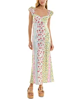 Juniors' Multi-Print Midi Dress