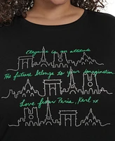 Karl Lagerfeld Paris Plus City Skyline Graphic T-Shirt