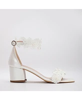 Dana Lace Bridal Low Heel Sandals