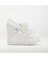 Sheri Lace Bridal Platform Sneakers