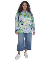 Karl Lagerfeld Paris Plus Geometric Print Blouse