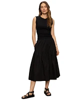 Sanctuary Women's Poplin Prarie Pull On Skirt