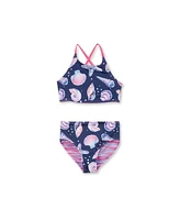 Lands' End Girls Chlorine Resistant Reversible X-back Bikini Swim Set