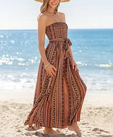 Cupshe Women's Lava Glow Boho Maxi Beach Dress