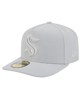 New Era Men's Gray Seattle Kraken Color Pack A-Frame 59FIFTY Fitted Hat