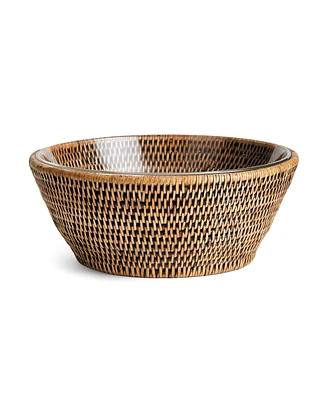 Burma Rattan Serving Bowl 10.75", Brown
