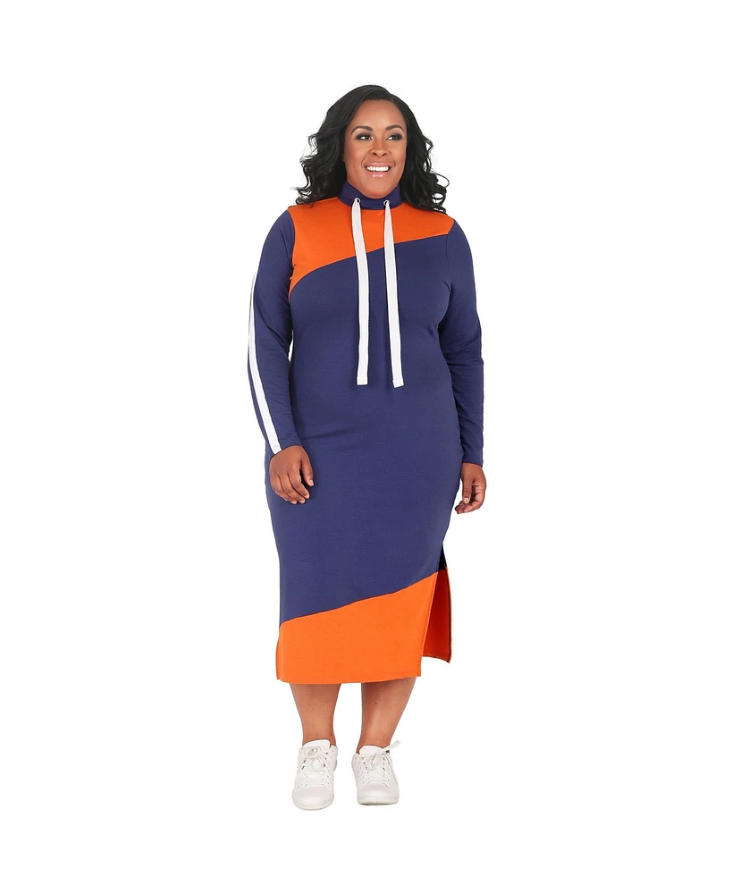 Poetic Justice Plus Athleisure Drawstring Turtleneck Midi Dress