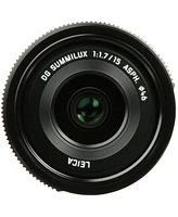 Panasonic Lumix G Leica Dg Summilux 15mm f/1.7 Aspherical Lens for Micro Four Thirds, Black