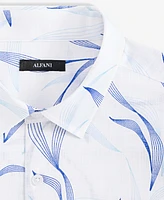 Alfani Men's Johnny Short Sleeve Botanical Print Button-Front Shirt, Exclusively at Macy's