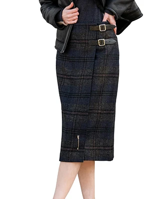 Celtic & Co. Women's Midi Celt Kilt Plaid Skirt