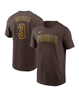 Nike Men's Jackson Merrill Brown San Diego Padres Fuse Name Number T-Shirt