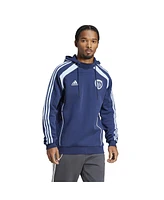 Adidas Men's Navy Sporting Kansas City 2025 Travel Pullover Hoodie