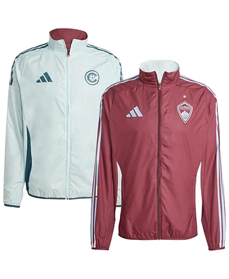 Adidas Men's Burgundy/Sky Blue Colorado Rapids 2025 Anthem Reversible Full-Zip Jacket