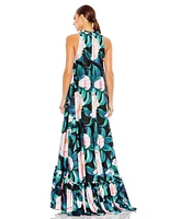 Mac Duggal Women's High Neck Babydoll Dress