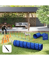 PawHut 10 Pc Dog Agility Training Equipment Set Dog Agility Course