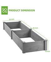 Over Ground Raised Garden Bed 96x28x10'', Large Long Planter Box for Outdoor, Tool-Free Assembly