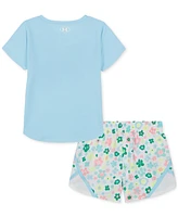 Under Armour Toddler & Little Girls T-Shirt & Printed Woven Shorts, 2 Piece Set