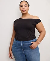 Good American Stretch Jersey Asymmetric Top, Regular & Plus Sizes