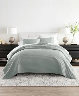 Ienjoy Home Stripe Stitch Quilt Sets