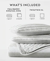 ienjoy Home Summer Stripes Reversible -Pc. Quilt Set
