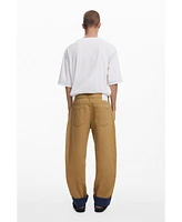 Desigual Men's Turn-up hem patch trousers