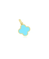 The Lovery Turquoise Clover Charm 14K Gold - 10 millimeters