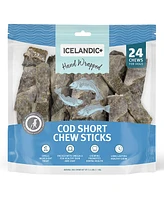 Cod Skin Hand Wrapped Dog Chew Stick: Short 5" - 24 pk