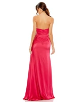 Mac Duggal Women's Strapless Ruched Embellished Gown
