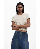 Desigual Women's Embroidered denim skirt