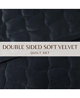 Linery & Co. Velvet Solid Quilt Set