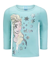 Frozen Toddler Girls Zip Up Vest T-Shirt and Leggings 3 Piece Outfit Set