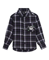 Nightmare Before Christmas Boys Disney Mickey Mouse Flannel Button Down Dress Shirt