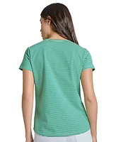 Jones New York Petite Button Detailed T-Shirt