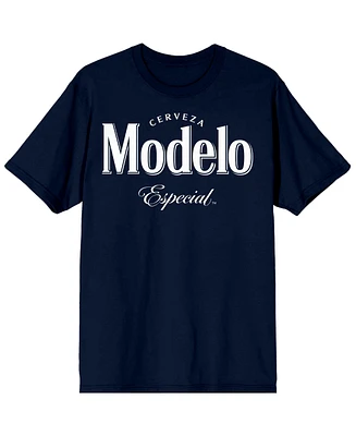 Modelo Men's Especial Logo Navy Crew Neck Tee - 3XL