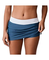 Free Country Women's Side Shirred Swim Skirt
