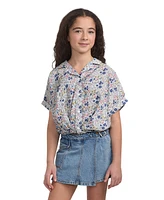 Levi's Big Girls Floral Twist Button Up Top