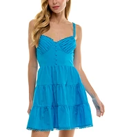 City Studios Juniors' Poplin Mini Dress